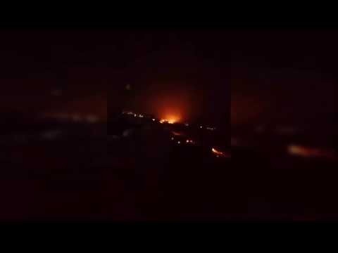 الجيش السوري يقصف مواقع داعش في مخيم اليرموك براجمات الصواريخ