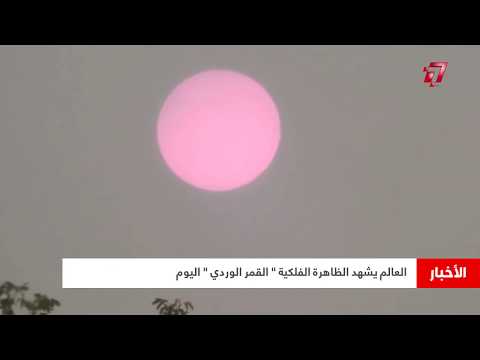 العالم يشهد الضاهرة الفلكية " القمر الوردي " اليوم