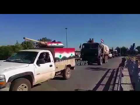 تعزيزات عـسكرية ضخمة للجيش  العربي السوري باتجاه الجنوب السوري