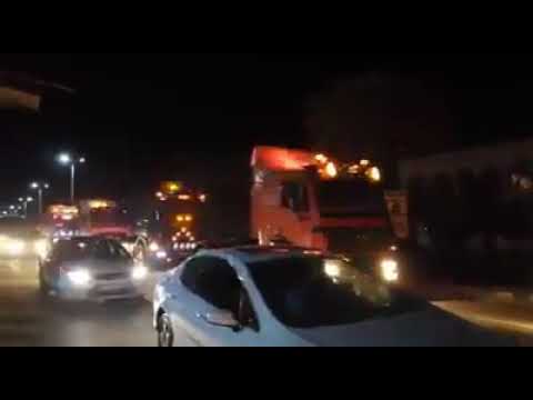 زفة عرس بالشاحنات وسط دمشق رغم أزمة الوقود