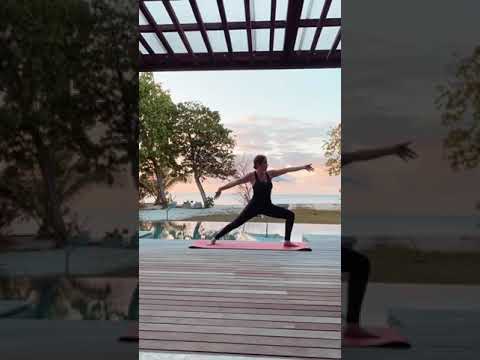 نسرين طافش تمارس الرياضة على شاطئ البحر!