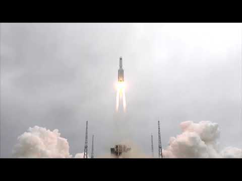 Launch of Chinese Space Station Module - Tianhe on Long March 5B