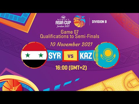 Syria v Kazakhstan | Full Game - FIBA Women's Asia Cup 2021 - Division B