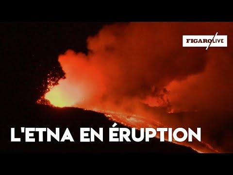L'impressionnante éruption de lave sur l'Etna