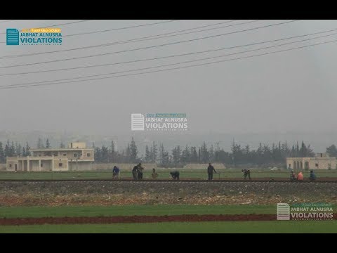 مجموعات هيئة تحرير الشام  يكملون عملهم ويستمرون بتفكيك سكة القطار بين كفر حلب والزربة غرب حلب.