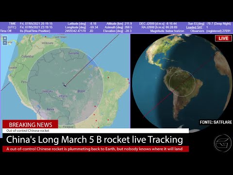 LIVE : VIDEO of Out-of-control Chinese rocket debris
