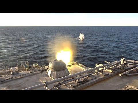 Эксклюзивные кадры стрельб большого десантного корабля «Иван Грен» в Балтийск