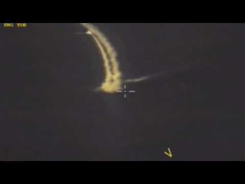 Видео с БЛА пуска крылатых ракет «Калибр» фрегатом «Адмирал Эссен»