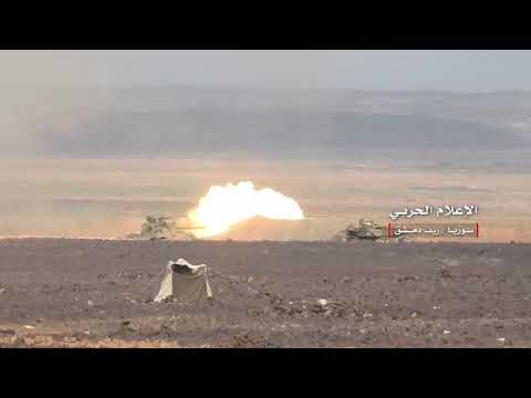 خاص: عدسة الاعلام الحربي تواكب عمليات الجيش السوري ضد فلول داعش باتجاه تلول الصفا