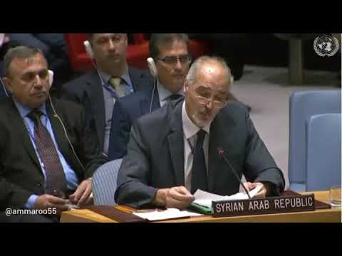 الدكتور بشار الجعفري يمسح الأرض بمندوب الكويت في جلسة مجلس الأمن حول إدلب