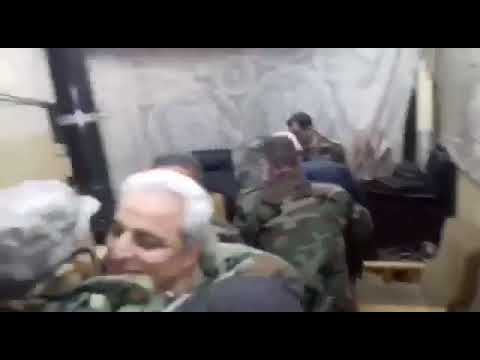 من داخل ادارة المركبات بعد التقاء القوات