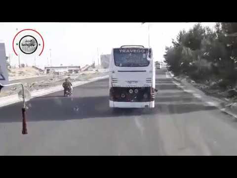 أول فيديو من أوتوستراد دمشق - حمص مرورا بحرستا بعد تحرير الغوطة