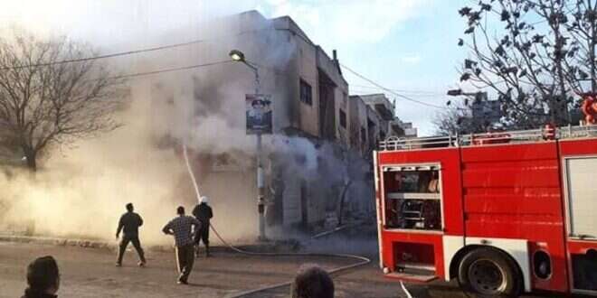 سوريا.. اندلاع حريق في صالون حلاقة بسبب ماس كهربائي